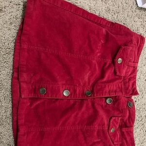 Red skirt